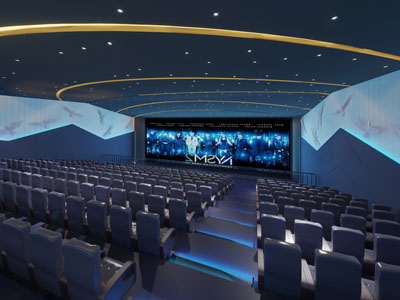 后现代电影院3d模型 后现代电影院
