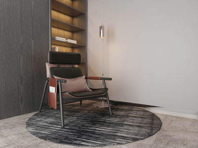 现代休闲椅子落地灯