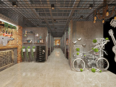 工业风酒吧走廊过道