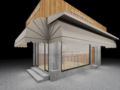 工业风饭店餐馆小吃店门头