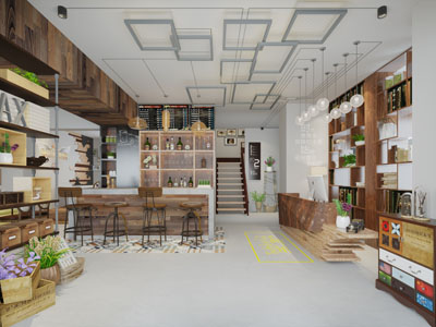 工业风酒吧咖啡厅