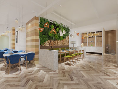 北欧饭店餐馆就餐区