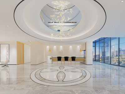 现代大堂前台接待区