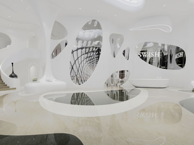 后现代大堂前台接待区