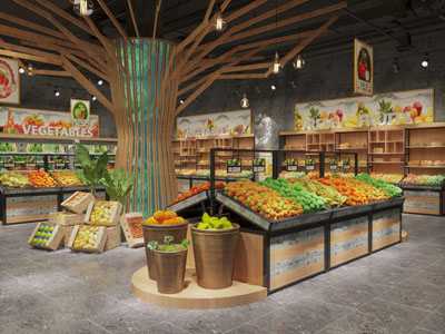 后现代蔬菜水果生鲜便利店