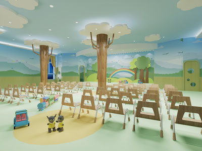 现代幼儿空间活动教室舞台