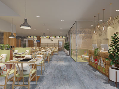 北欧饭店餐馆就餐区