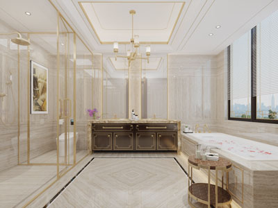 新中式卫浴间卫生间淋浴房