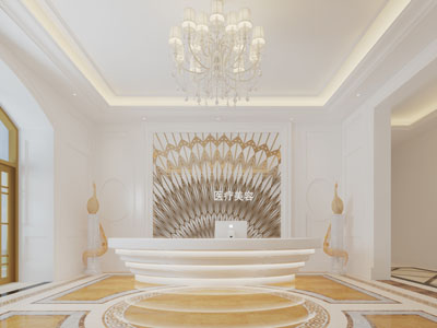 现代大堂前台接待区