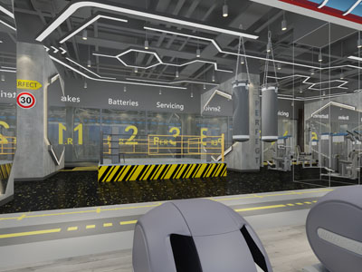 后现代擂台拳击馆