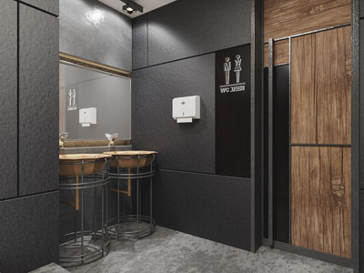 后现代公共卫生间洗手间