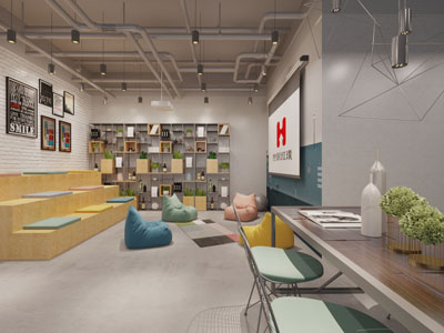 后现代会议室公共办公区