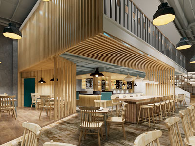 北欧饭店餐馆就餐区