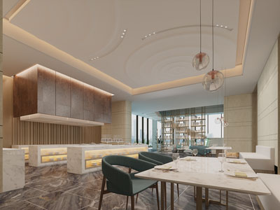 现代轻奢饭店餐馆就餐区