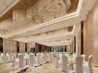 现代酒店大堂就餐区