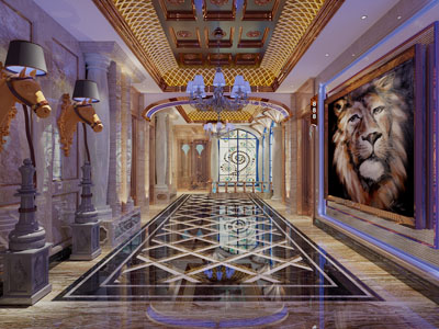 欧式KTV大堂走廊过道