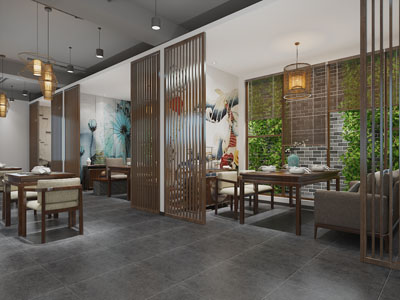 中式饭店餐馆就餐区