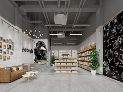 现代宠物食物食品专卖店