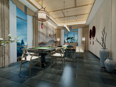 新中式茶室休闲室