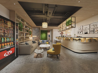 工业风大厅前台接待区