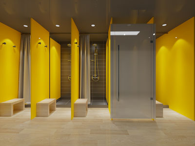 现代洗浴中心淋浴房