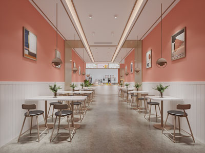 现代轻奢饮品饮料奶茶店