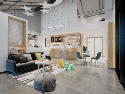 北欧婴儿早教大堂前台接待区