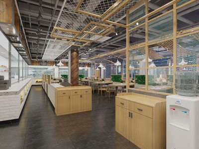 工业风饭店餐馆就餐区