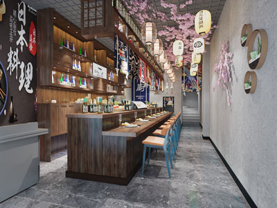 日式饭店餐馆就餐区