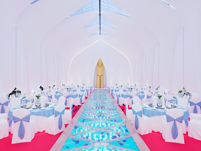 现代酒店大堂就餐区