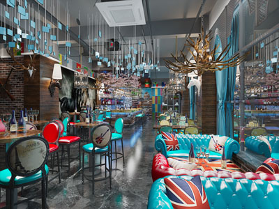 工业风音乐酒吧