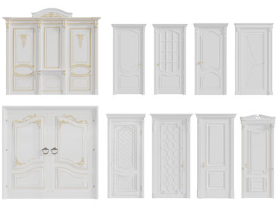 简欧单扇双扇平开门大门