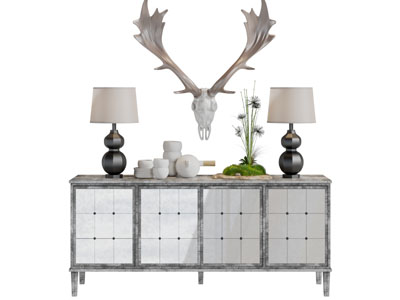 北欧撞色电视柜墙饰挂件