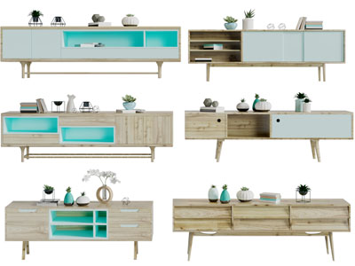 北欧实木电视柜