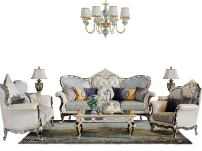 欧式多人单人沙发茶几组合