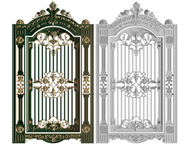 欧式古典雕花铁艺大门