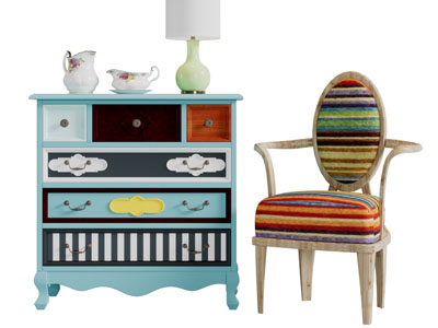 地中海斗柜边柜休闲椅子