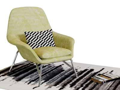 现代果绿色休闲椅子