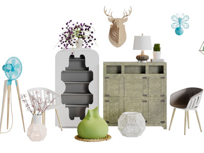 工业风玄关柜边柜墙饰挂件