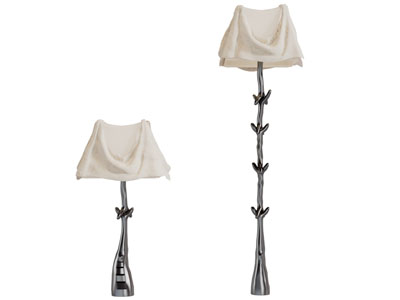 现代树枝造型的落地灯台灯