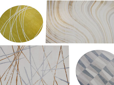 现代圆形长方形地毯3d模型 现代圆形长方形地毯