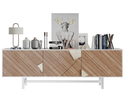 现代实木电视柜