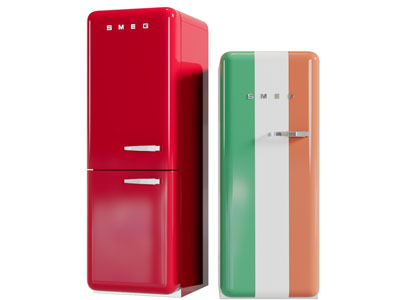 后现代红色冰箱