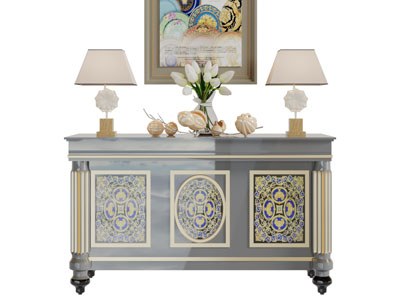 民族风情花纹的玄关柜边柜