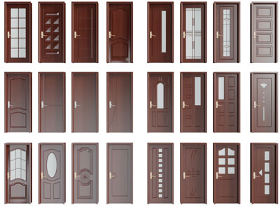 现代实木平开门