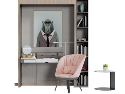 现代组合化妆梳妆台休闲椅子