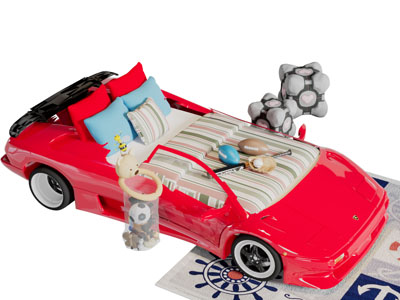 后现代汽车造型的儿童床