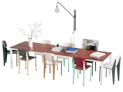 现代加长长方形书桌工作台