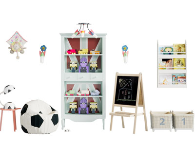 现代儿童玩具收纳装饰柜画架