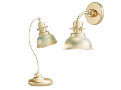 现代复古金属台灯壁灯